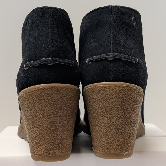 Sperry Top-Sider Stella Prow Suede Ankle Booties in Black & Tan - Size 8M - Picture 9 of 16